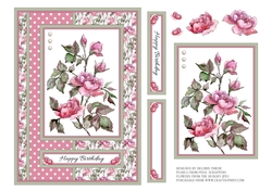 Beautiful Wild Roses Polka Dot Topper