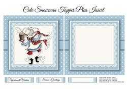 Cute Snowman Topper Plus Insert