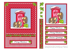 Cute Hedgehogs Mailing Letters To Santa