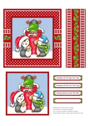 Cute Penguins Mailing Letters To Santa