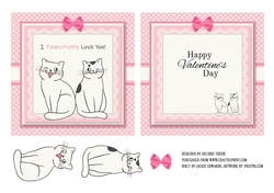 I Pawsitively Love You Valentine Topper Plus Insert