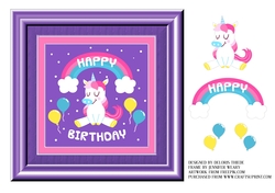Unicorn Birthday Topper