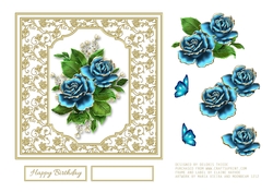 Lovely Blue Roses Topper