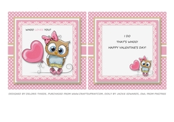 Whoo Loves You - Valentine Topper Plus Insert