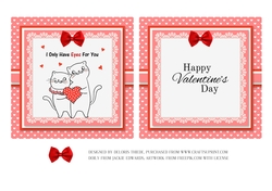 Cute Kitties - I Only Have Eyes For You Topper Plus Insert