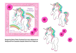 Cute Little Unicorn Birthday Topper