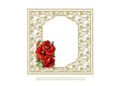Insert for Lovely Red Poppies Topper