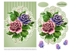 Lovely pink and lilac rose topper