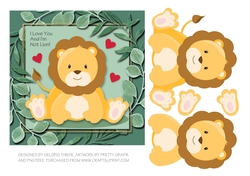 I Love You And Im Not Lion - Animal Valentine Topper