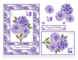 Lovely Dahlias (Purple)