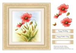 Lovely Watercolor Poppies Topper