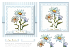 Lovely Watercolor Daisies Topper