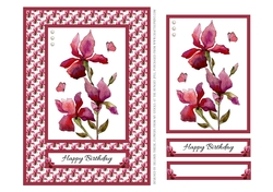 Lovely Watercolor Iris Topper