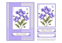 Lovely Poppies Birthday Topper (purple)