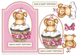 Cute Cupcake Mouse Birthday Topper