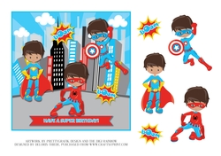 Have A Super Birthday - Superhero Topper