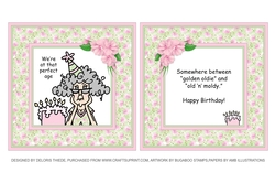Stella - Perfect Age - Funny Birthday Topper Plus Insert
