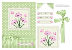 Lovely Watercolor Flowers And Butterflies