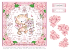 Cute Kitty Birthday Topper