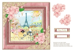 Lovely Watercolor Scene Birthday Topper