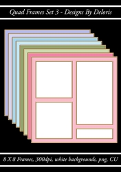 Quad Frames Set 3 (Floral Family Color Palette)