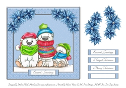 Cute Polar Bear Holiday Topper