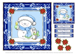 Snowman Cheers Holiday Topper/Gift Tag