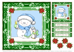 Cheers - Cute Snowman Topper/Gift Tag