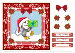 Cute Penguin Holiday Topper