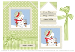 Snowman and penguin holiday topper