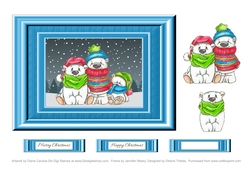 Cute Polar Bear Pals Holiday Topper