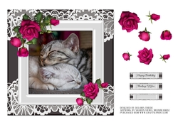 Cute Kittens Birthday Topper
