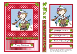 Cute Sassy Sally And Her Bluebird Pals Holiday Topper