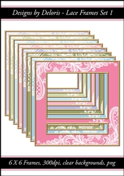 Lace Frames Set 1 (Floral Family Color Palette)