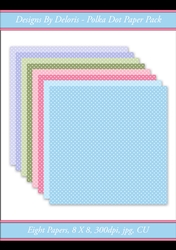 Polka Dots Paper Pack (Matches Floral Family Color Palette Frames)