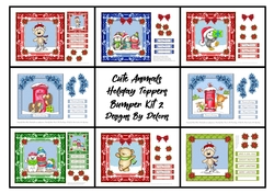 Cute Animals Holiday Toppers Bumper Kit 2