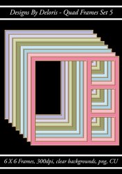 Quad Frames Set 5 (Floral Family Color Palette)