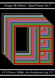 Quad Frames Set 7 (Holiday Color Palette)