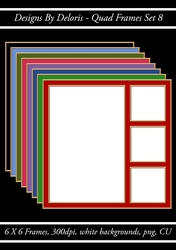 Quad Frames Set 8 (Holiday Color Palette)