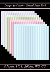 Striped Paper Pack (Matches Floral Family Color Palette)