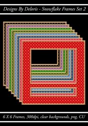 Snowflake Frames Set 2 (Holiday Color Palette)