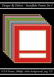 Snowflake Frames Set 1 (Holiday Color Palette)