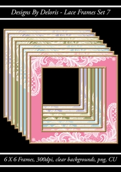 Lace Frames Set 7 (Floral Family Color Palette)