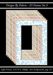 A5 Frames Set 3 (Floral Family Color Palette)