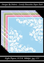 Lovely Flourishes Paper Pack (Floral Family Color Palette)