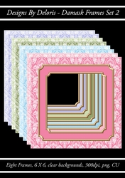 Damask Frames Set 2 (Floral Family Color Palette)
