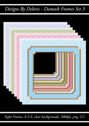 Damask Frames Set 3 (Floral Family Color Palette)