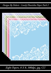 Lovely Flourishes Paper Pack 2 (Floral Family Color Palette)
