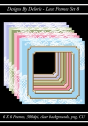 Lace Frames Set 8 (Floral Family Color Palette)