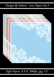 Lace Papers Set 3 (Floral Family Color Palette)
